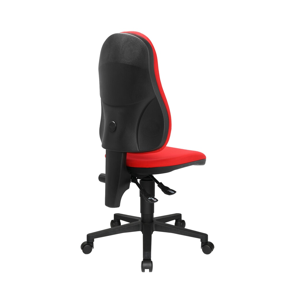 Kancelářská otočná židle Topstar® Point 60, sedák s vybráním, červená Číslo obrázku produktu 4: Kancelářská otočná židle Topstar® Point 60, sedák s vybráním, červená