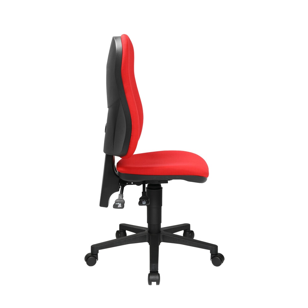 Kancelářská otočná židle Topstar® Point 60, sedák s vybráním, červená Číslo obrázku produktu 5: Kancelářská otočná židle Topstar® Point 60, sedák s vybráním, červená