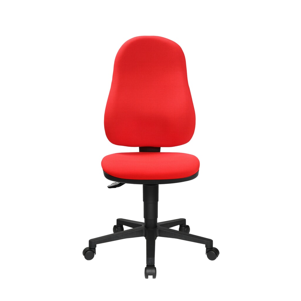 Kancelářská otočná židle Topstar® Point 60, sedák s vybráním, červená Obrázek produktu: Kancelářská otočná židle Topstar® Point 60, sedák s vybráním, červená
