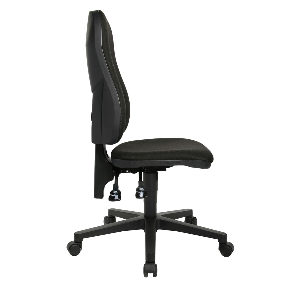 Kancelářská otočná židle Topstar® Point 60, sedák s vybráním, černá Číslo obrázku produktu 4: Kancelářská otočná židle Topstar® Point 60, sedák s vybráním, černá
