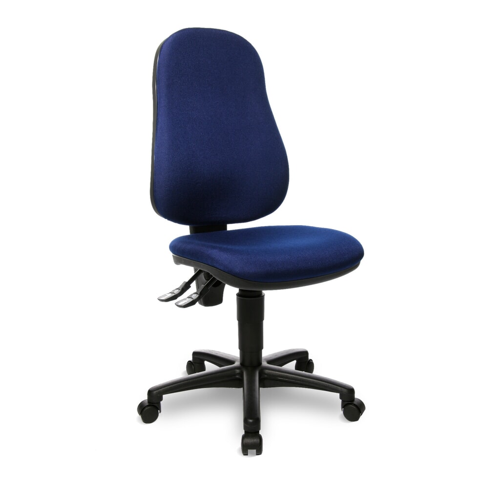 Kancelářská otočná židle Topstar® Point 70, sedák s ochranou plotének, modrá Obrázek produktu: Kancelářská otočná židle Topstar® Point 70, sedák s ochranou plotének, modrá