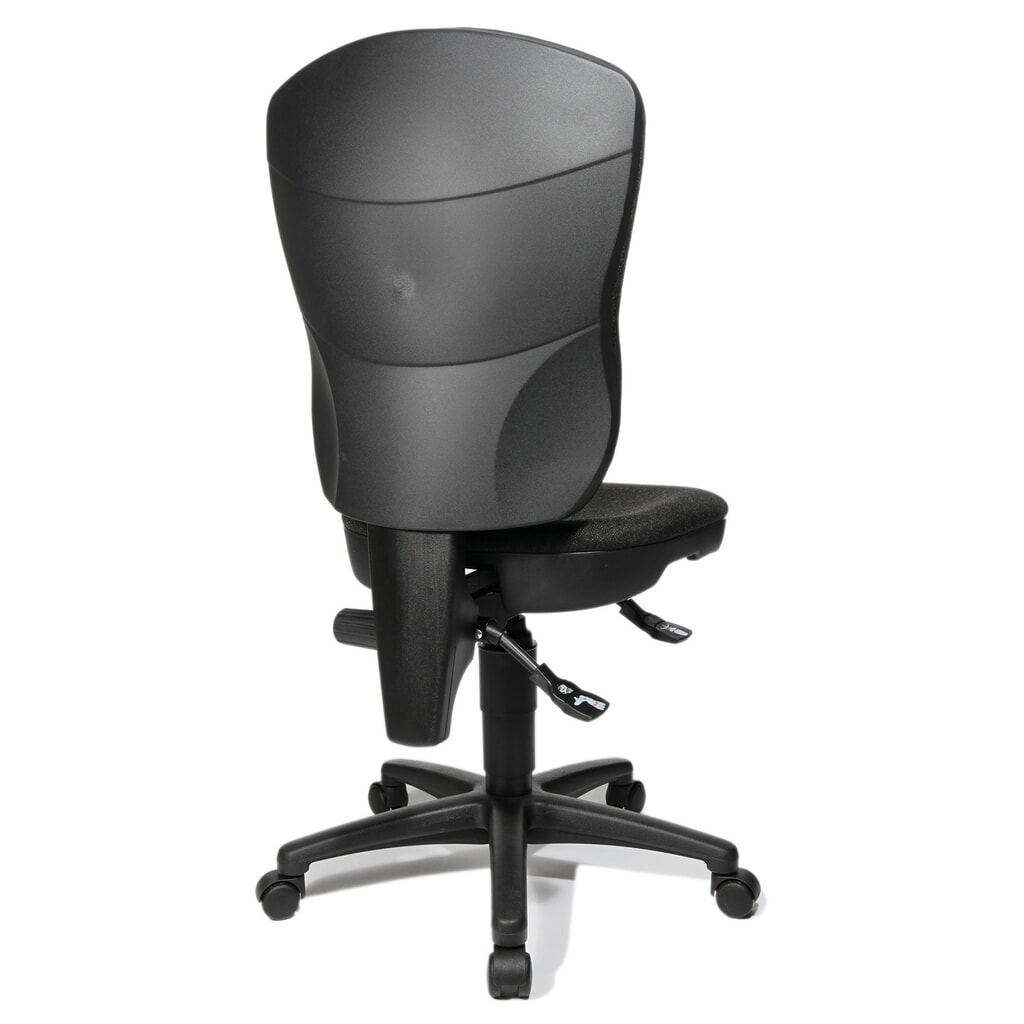 Kancelářská otočná židle Topstar® Point 80, velké opěradlo, sedák s vybráním, antracitová šedá Číslo obrázku produktu 4: Kancelářská otočná židle Topstar® Point 80, velké opěradlo, sedák s vybráním, antracitová šedá