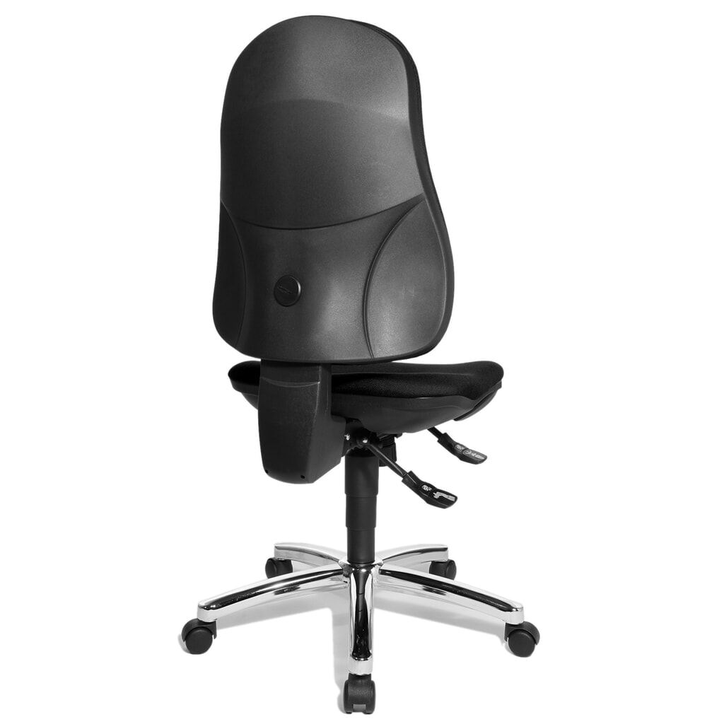 Kancelářská otočná židle Topstar® Support Syncro, sedák s ochranou plotének, černá Číslo obrázku produktu 3: Kancelářská otočná židle Topstar® Support Syncro, sedák s ochranou plotének, černá