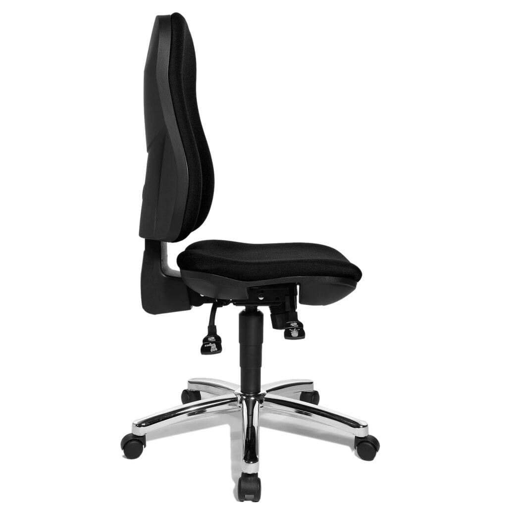 Kancelářská otočná židle Topstar® Support Syncro, sedák s ochranou plotének, černá Číslo obrázku produktu 4: Kancelářská otočná židle Topstar® Support Syncro, sedák s ochranou plotének, černá