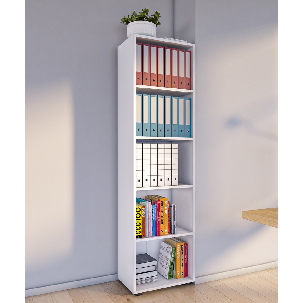 Číslo obrázku produktu 3: VCM regál Ulas 5dílný, bílý