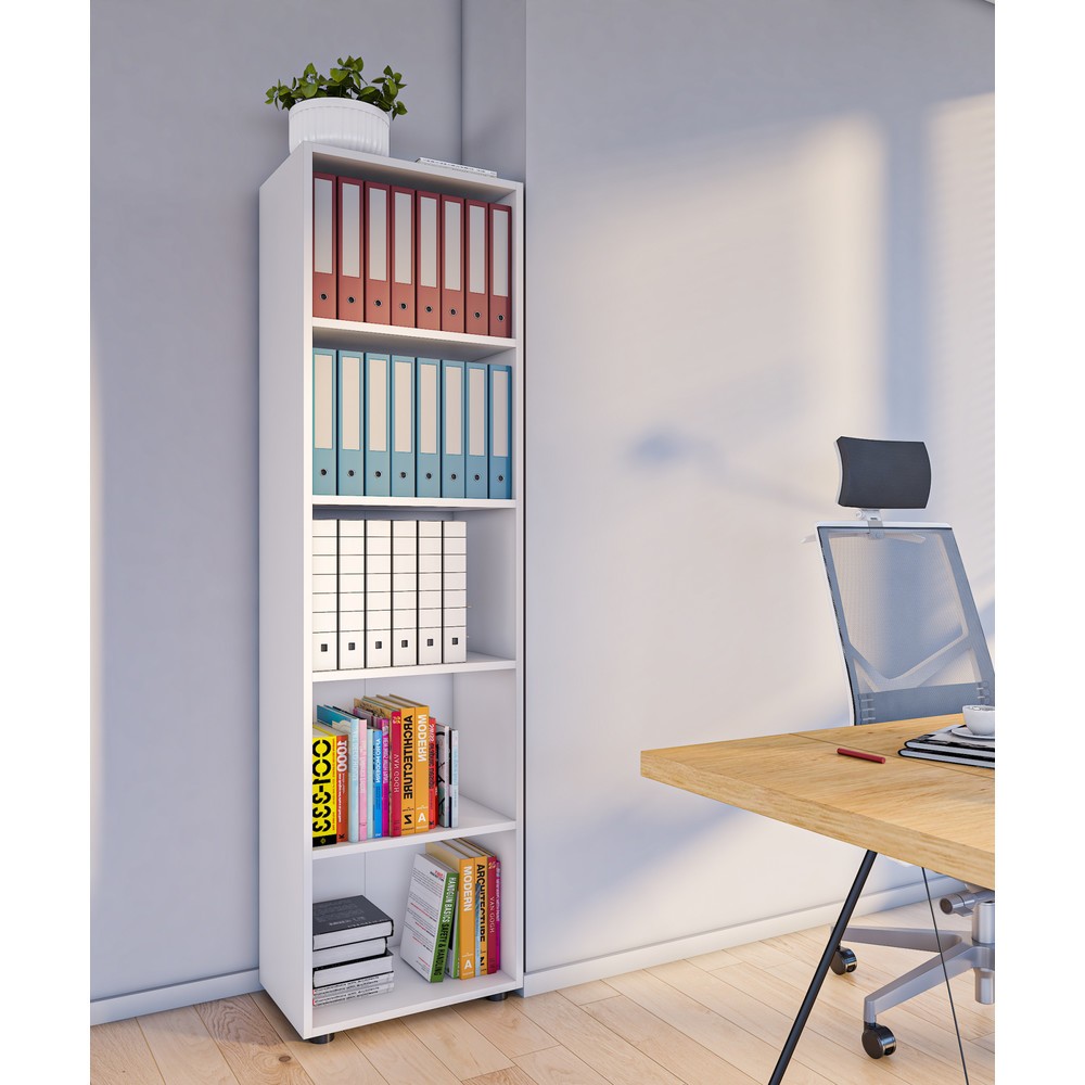 Číslo obrázku produktu 4: VCM regál Ulas 5dílný, bílý