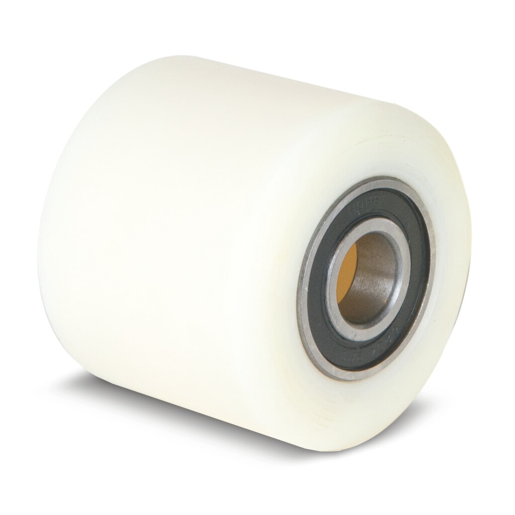 Kolečka pod vidle pro paletový vozík Ameise® typ ACY20/25, BF3, BF, Delta, BASIC typ DF25, tandem, nylon, Ø x šířka 80 x 70 mm Obrázek produktu: Kolečka pod vidle pro paletový vozík Ameise® typ ACY20/25, BF3, BF, Delta, BASIC typ DF25, tandem, nylon, Ø x šířka 80 x 70 mm