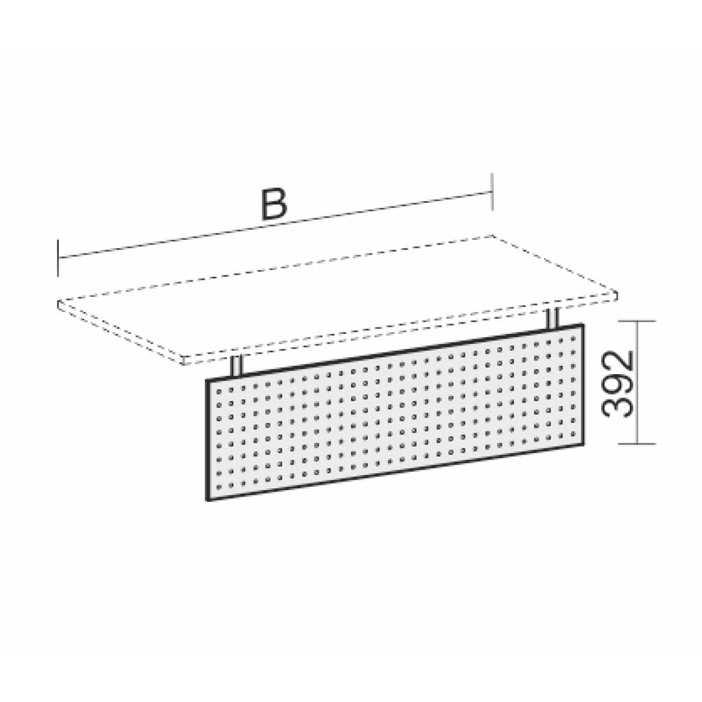 Číslo obrázku produktu 2: Kolenní panel pro kancelářský nábytek řady Profi, šířka 1200 mm