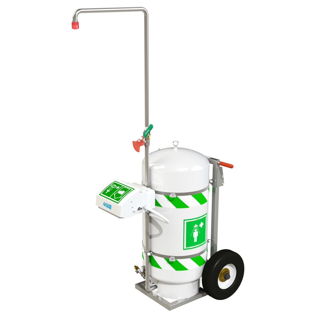Mobilní kombinovaná tělová/oční sprcha Justrite® 40K45G Hughes, bez ohřevu, nádrž 114 litrů Obrázek produktu: Mobilní kombinovaná tělová/oční sprcha Justrite® 40K45G Hughes, bez ohřevu, nádrž 114 litrů