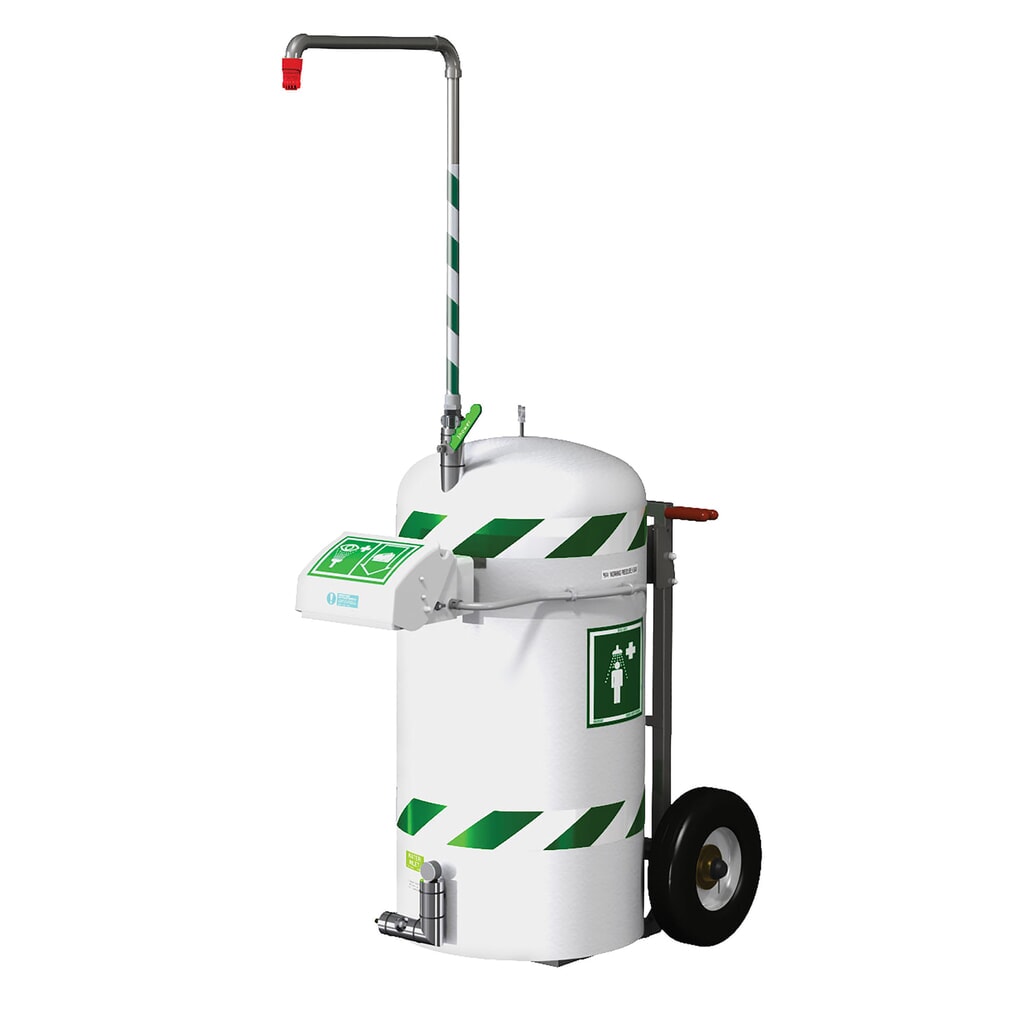 Kombinovaná tělová/oční sprcha Justrite® J40K45G Hughes, tepelná izolace, nádrž 114 litrů Obrázek produktu: Kombinovaná tělová/oční sprcha Justrite® J40K45G Hughes, tepelná izolace, nádrž 114 litrů