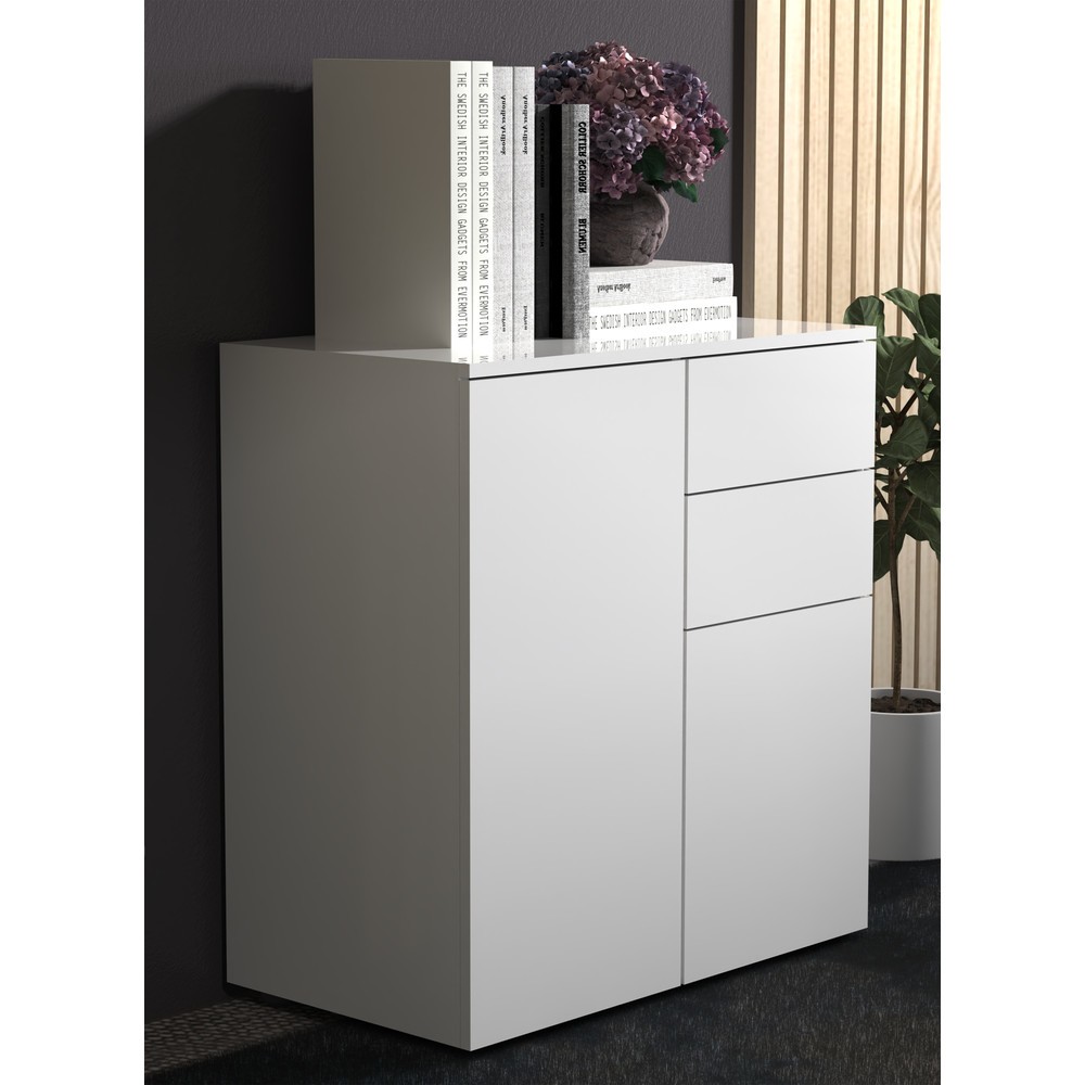 Číslo obrázku produktu 2: Komoda VCM Dalosa, 4 přihrádky, bílá