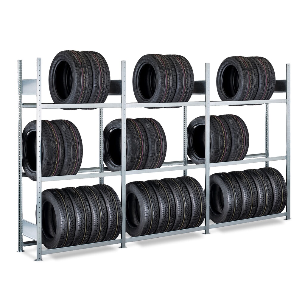 Obrázek produktu: Kompletní sada pro regál na pneumatiky SCHULTE, V×Š×H 2000 × 3000 × 400 mm