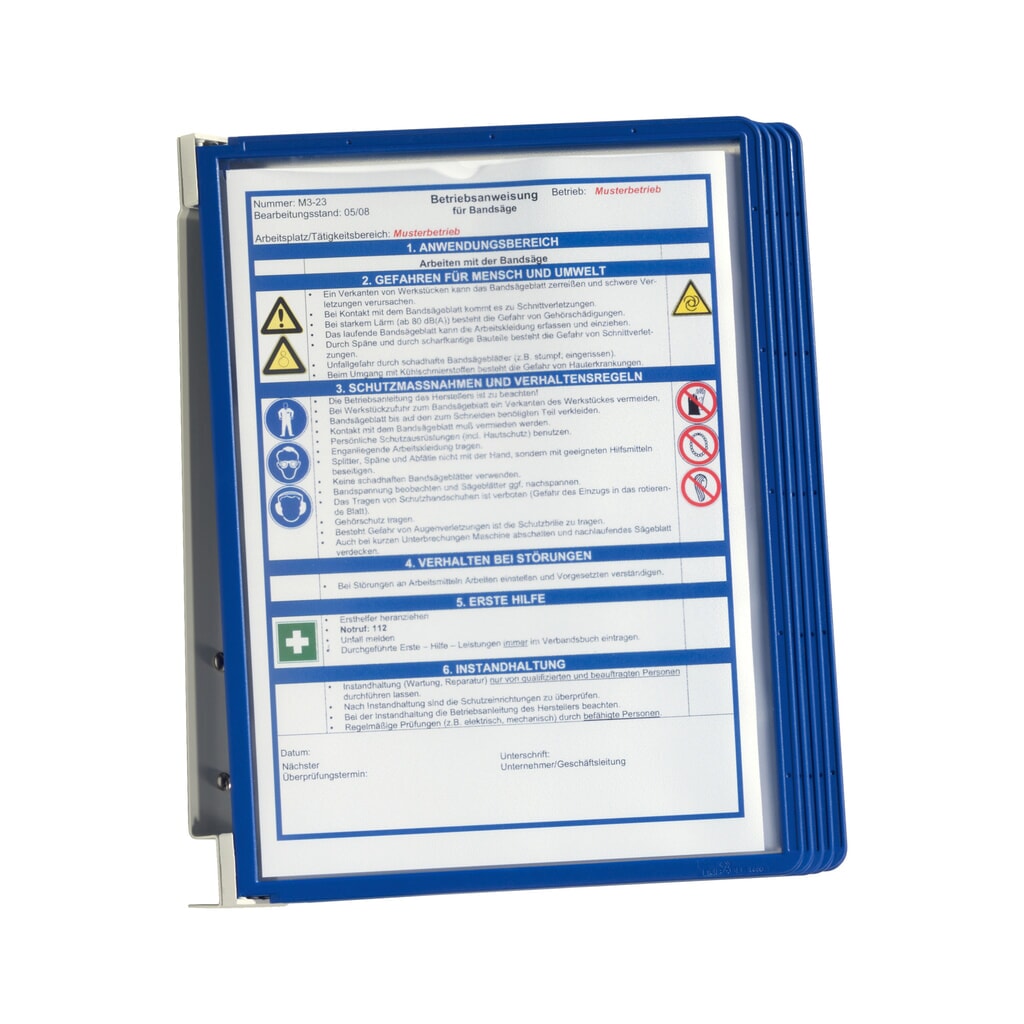 Kompletní sada nástěnného držáku Vario®, 5 prezentačních desek, červená Číslo obrázku produktu 4: Kompletní sada nástěnného držáku Vario®, 5 prezentačních desek, červená
