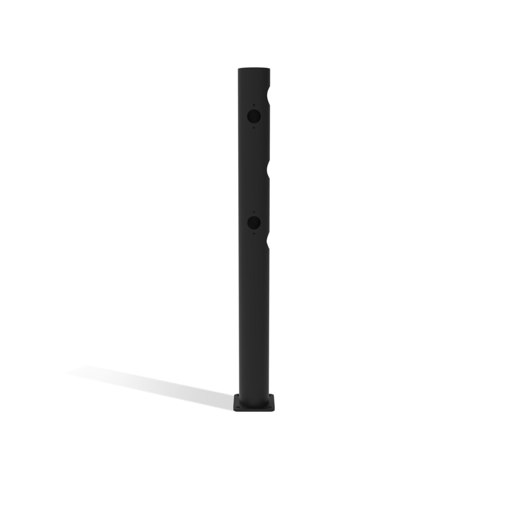 Koncový sloupek dancop s otočnými dveřmi pro bezpečnostní zábradlí „Delta“, Ø 110 mm, výška 1200 mm, 90°, levý Obrázek produktu: Koncový sloupek dancop s otočnými dveřmi pro bezpečnostní zábradlí „Delta“, Ø 110 mm, výška 1200 mm, 90°, levý