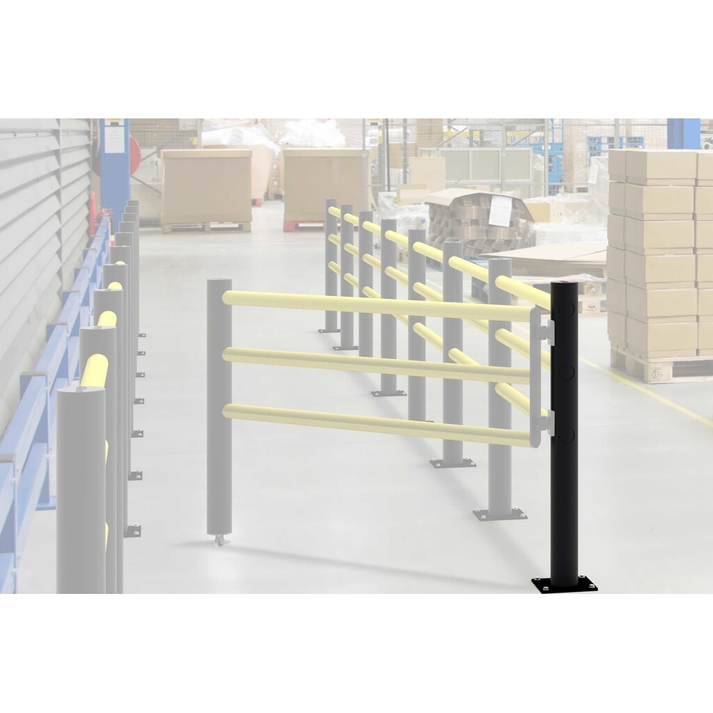 Koncový sloupek s otočnými dveřmi pro bezpečnostní zábradlí „Delta“, Ø 110 mm, výška 1200 mm, 90°, pravý Číslo obrázku produktu 12: Koncový sloupek s otočnými dveřmi pro bezpečnostní zábradlí „Delta“, Ø 110 mm, výška 1200 mm, 90°, pravý