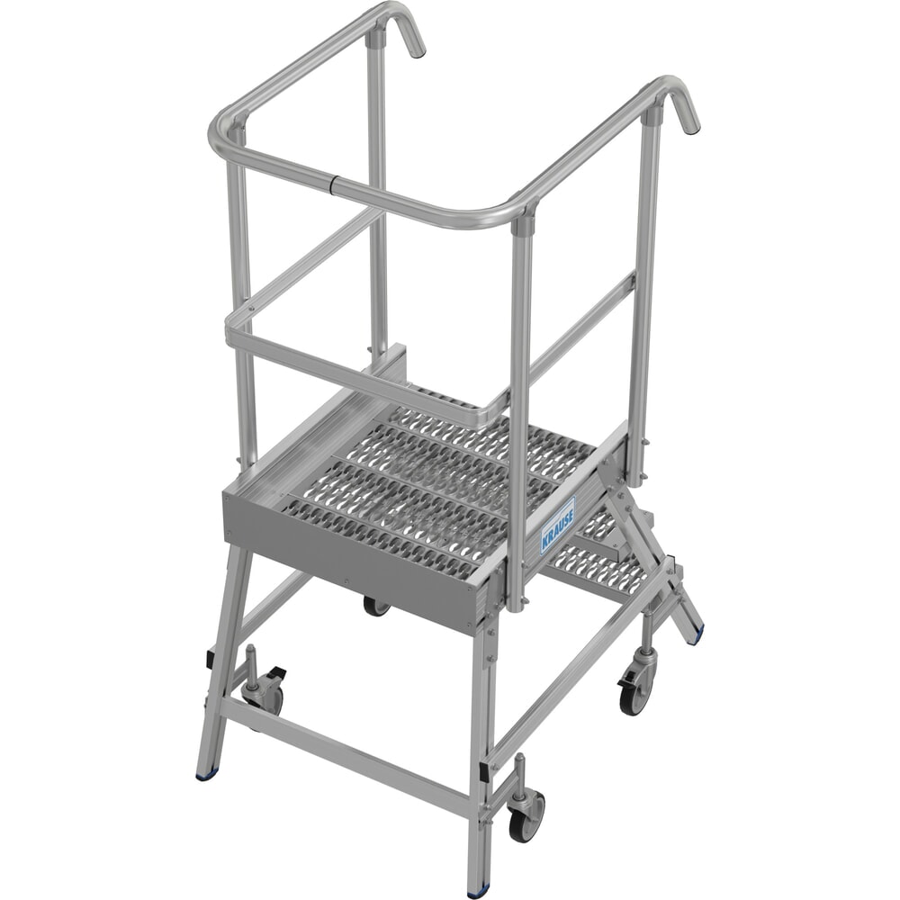 Číslo obrázku produktu 14: Mobilní plošinový žebřík splošinou KRAUSE® STABILO, jednostranný přístup, profilový rošt R13, 3 stupně