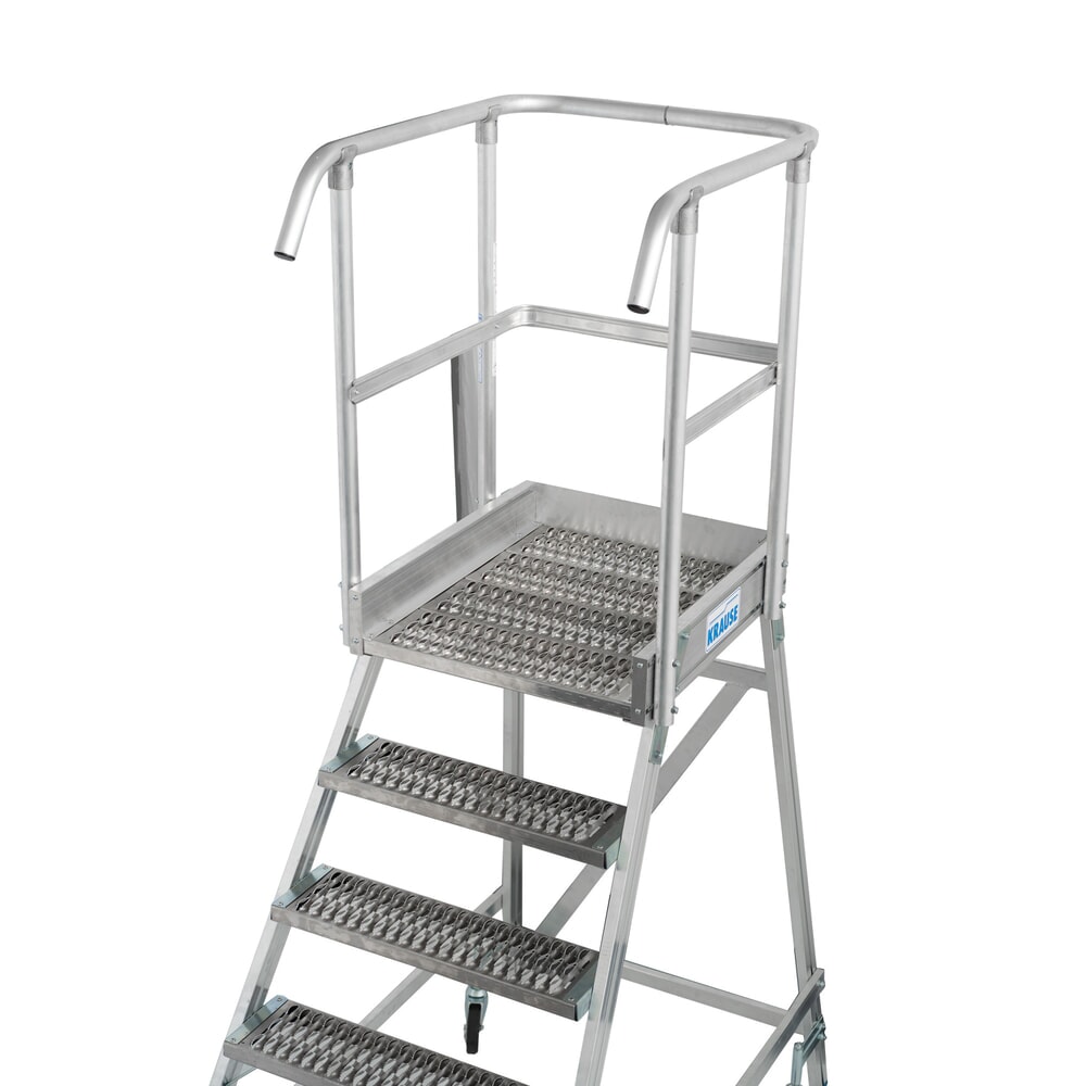 Číslo obrázku produktu 14: Mobilní plošinový žebřík splošinou KRAUSE® STABILO, jednostranný přístup, profilový rošt R13, 4 stupně