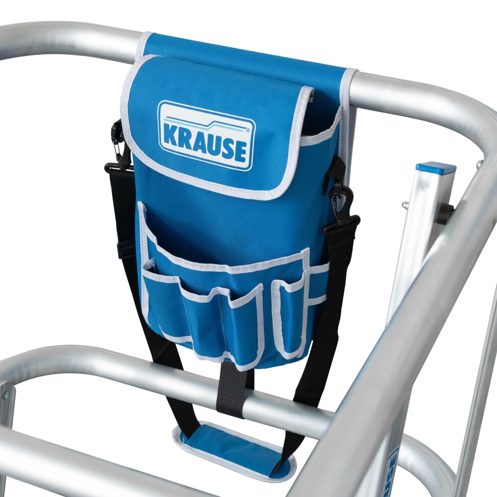 Číslo obrázku produktu 8: Teleskopický žebřík splošinou KRAUSE® STABILO s velkou plošinou ke stání SkyMatic 3–5 příček