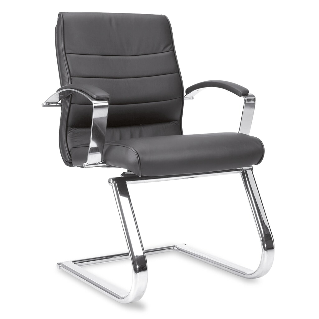 Křeslo pro návštěvy Topstar® Business Pro, rám + opěradla chrom, černá Obrázek produktu: Křeslo pro návštěvy Topstar® Business Pro, rám + opěradla chrom, černá
