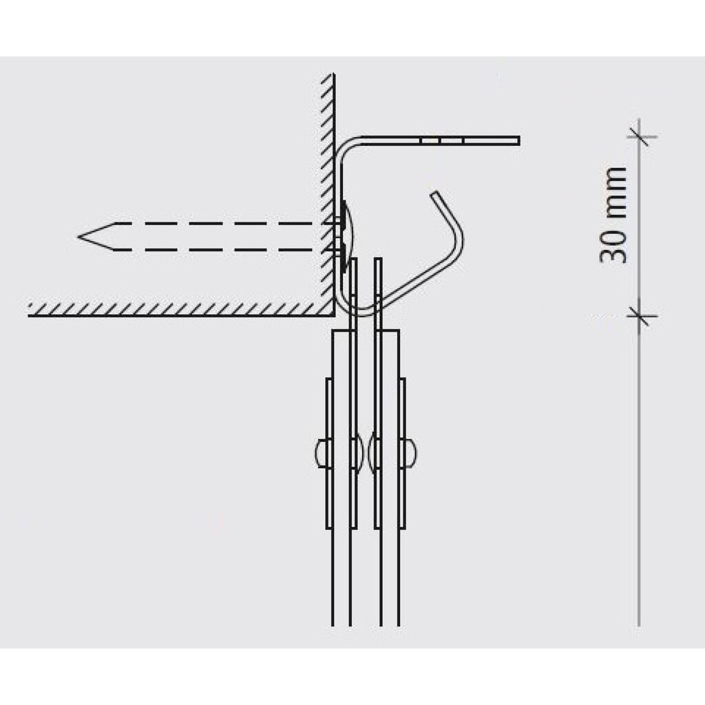 Číslo obrázku produktu 3: Lamelový závěs do vnitřních prostor, délka lamely 2000 mm, překrývání 36 mm