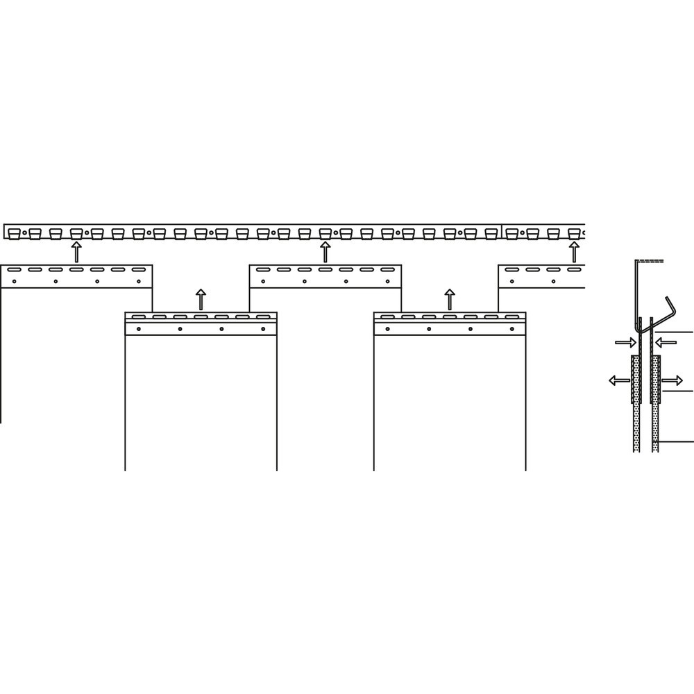 Číslo obrázku produktu 9: Lamelový závěs do vnitřních prostor, délka lamely 2800 mm, překrývání 77 mm