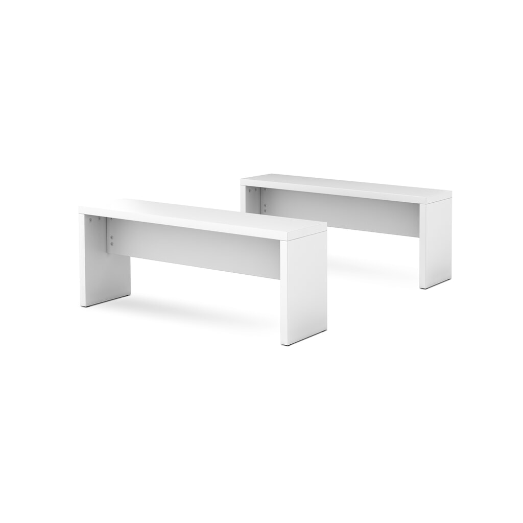 Lavice pro konferenční stůl, délka 1180 mm, bílá, 2 ks/balení Obrázek produktu: Lavice pro konferenční stůl, délka 1180 mm, bílá, 2 ks/balení