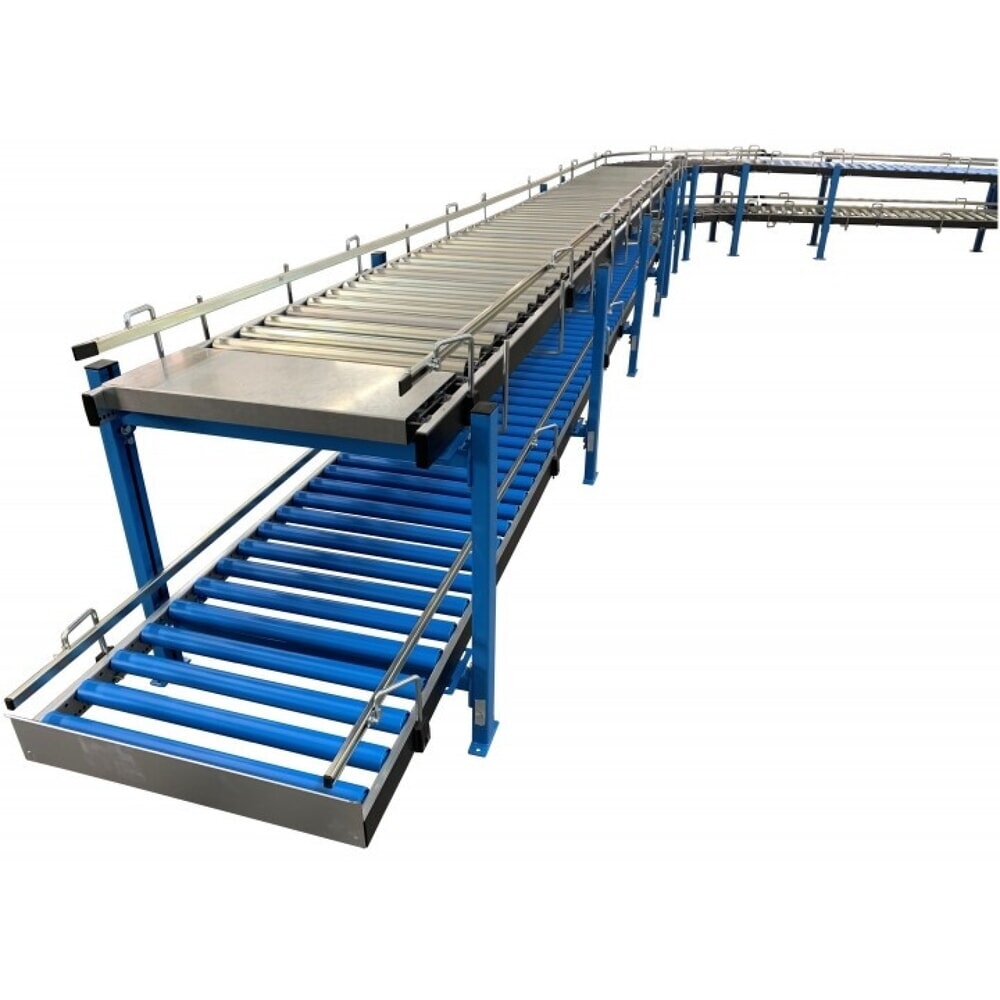 Číslo obrázku produktu 7: Lehké válečkové dopravníky, ocelové válečky, Ø 50 mm, délka dopravníku 3 m, šířka dopravníku 800 mm, vzdálenost os 75 mm
