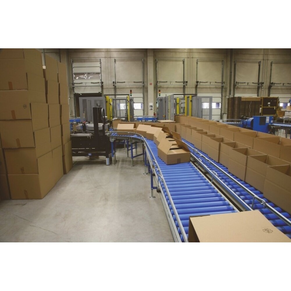 Číslo obrázku produktu 3: Lehký válečkový dopravník, plastové válečky, Ø 50 mm, DxŠ 1000 x 300 mm, vzdálenost os 100 mm