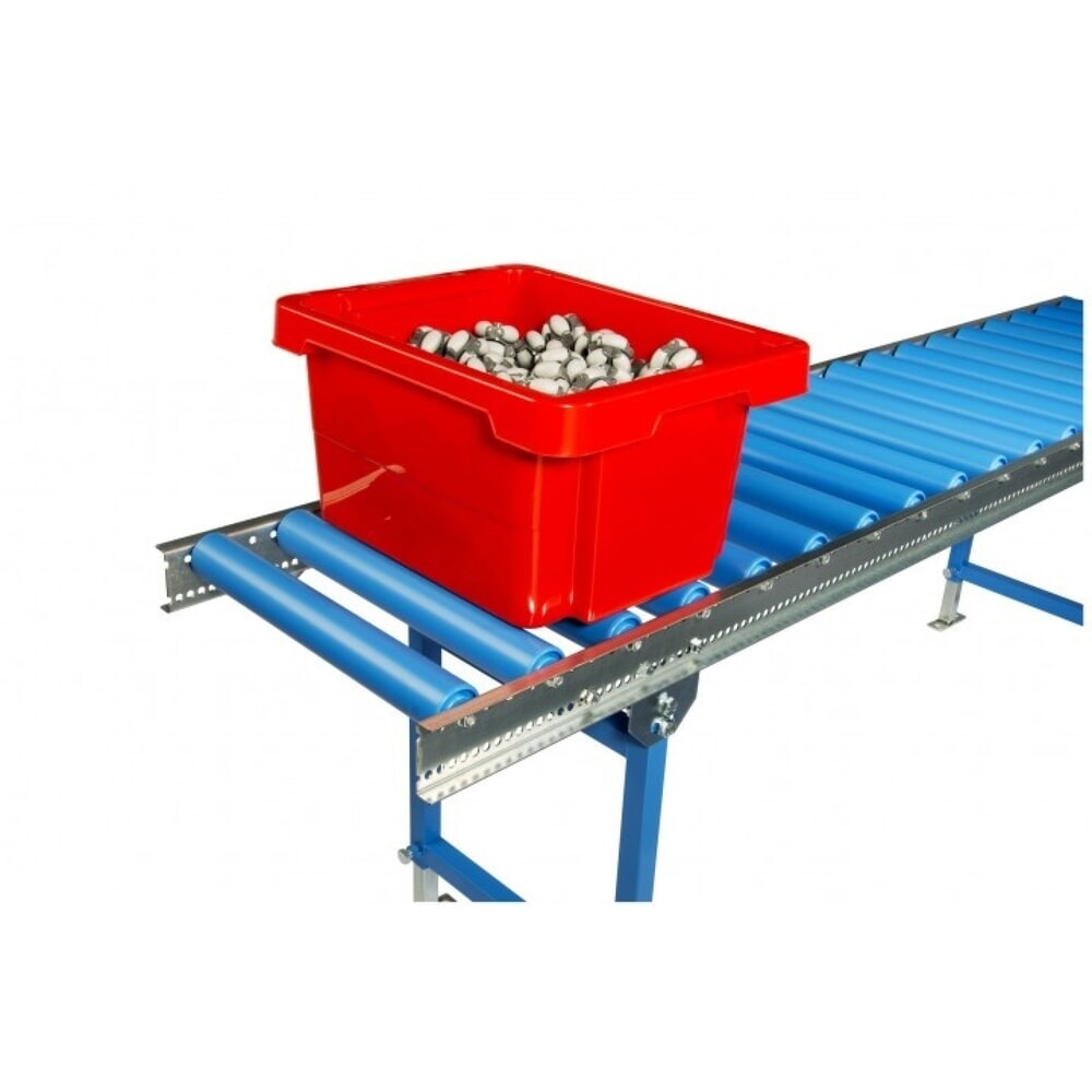 Číslo obrázku produktu 5: Lehký válečkový dopravník, plastové válečky, Ø 50 mm, DxŠ 1000 x 300 mm, vzdálenost os 100 mm