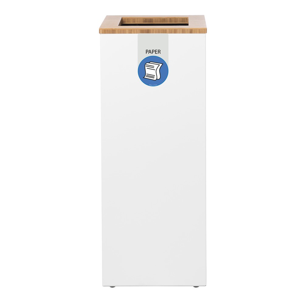 Číslo obrázku produktu 1: Nádoba na odpad LUNE Paxa Medium, 34 litrů, bílá / bambus / modrá