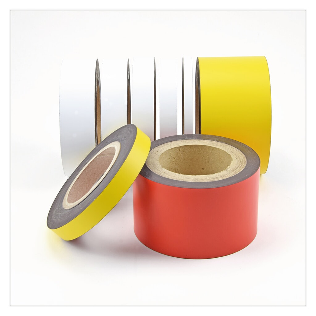 Magnetická popisovací páska, roli, výšky 30 mm, červená Číslo obrázku produktu 2: Magnetická popisovací páska, roli, výšky 30 mm, červená