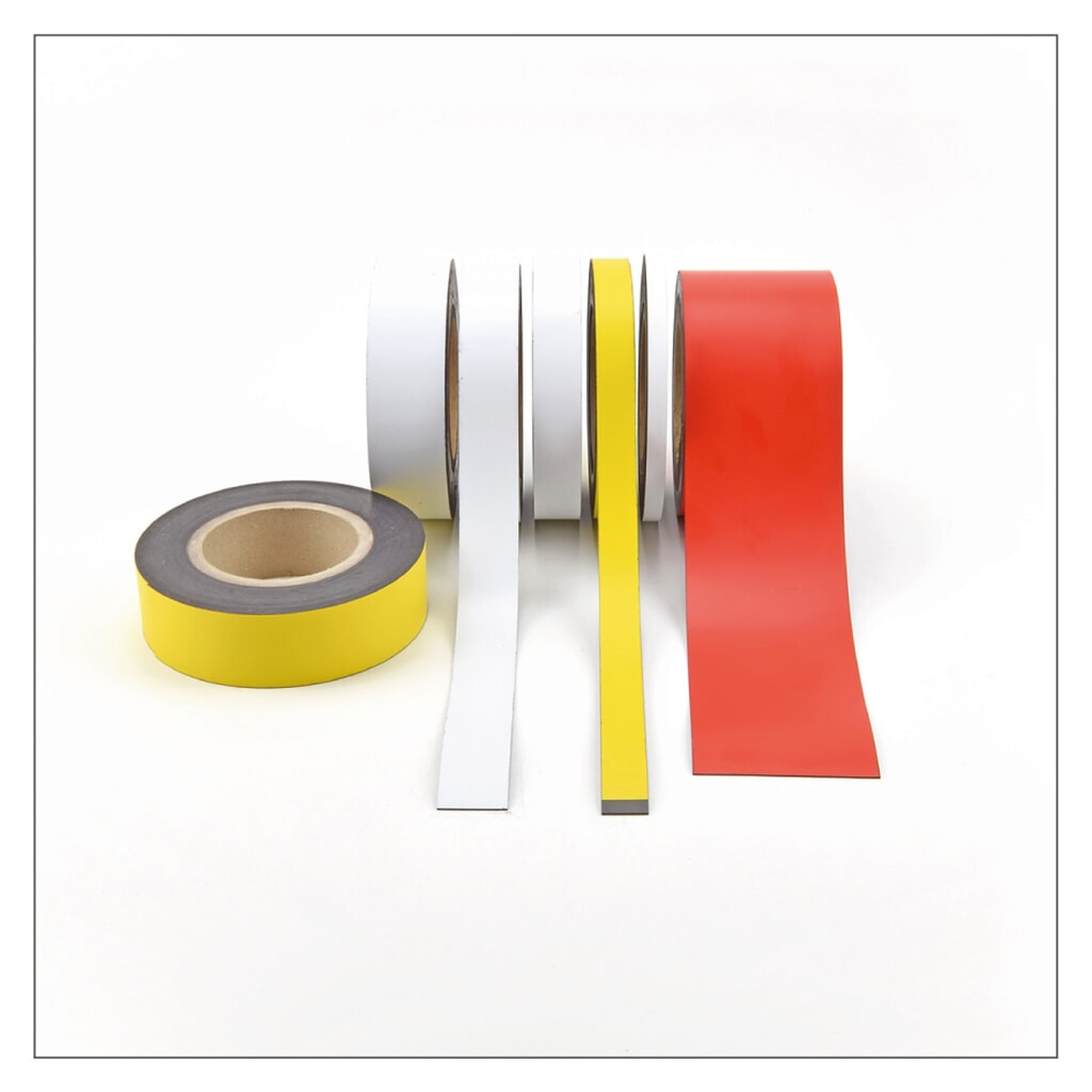 Číslo obrázku produktu 4: Magnetická popisovací páska, roli, výšky 30 mm, červená