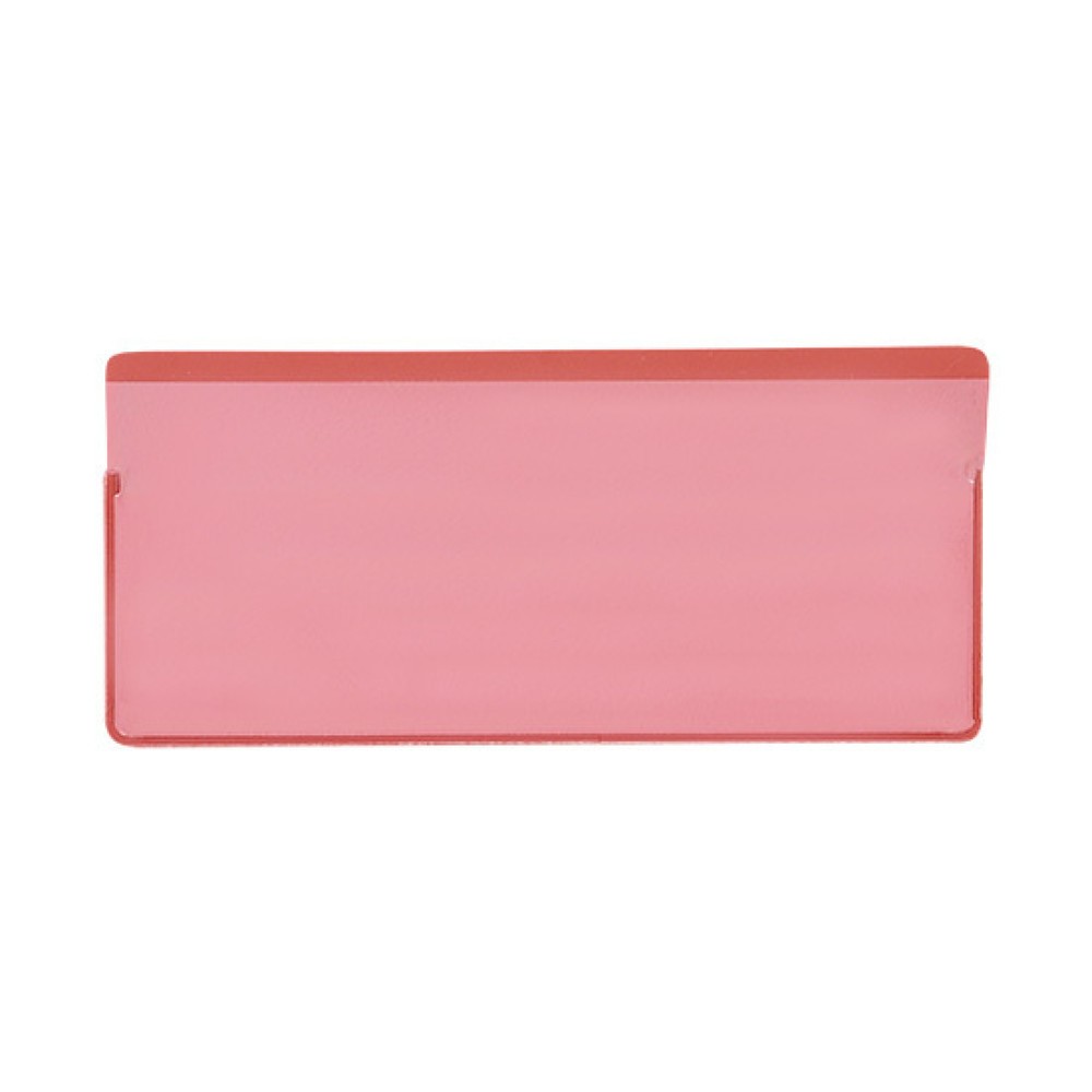 Číslo obrázku produktu 1: Magnetické kapsy, VxŠ 50 x 110 mm, vkládání shora, 50 ks/JB, červená