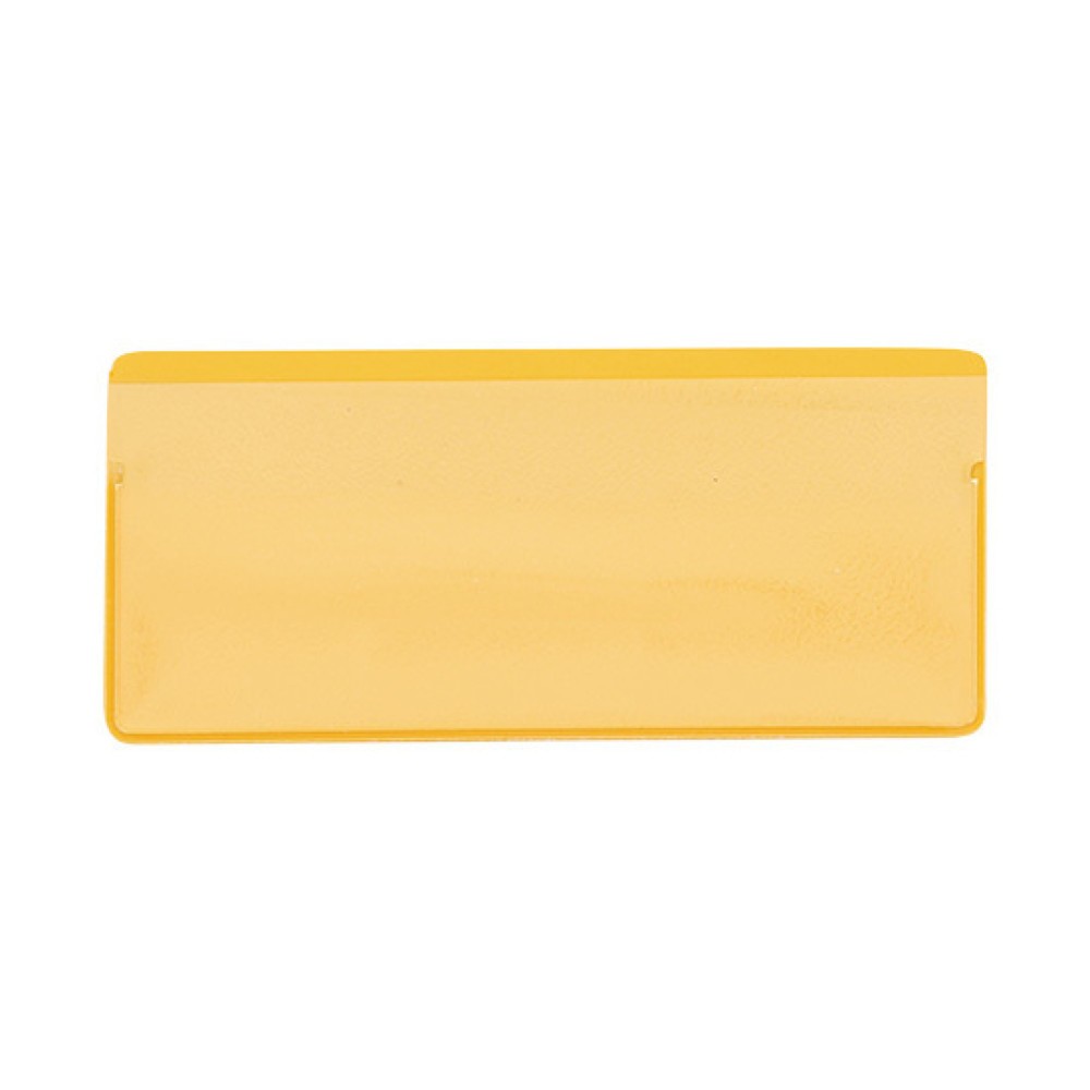 Číslo obrázku produktu 1: Magnetické kapsy, VxŠ 50 x 110 mm, vkládání shora, 50 ks/JB, žlutá