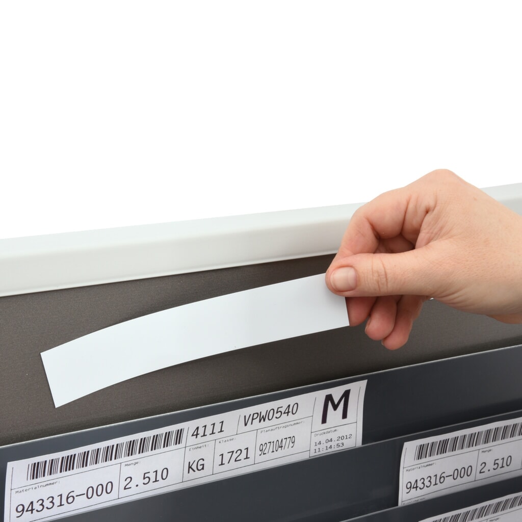 Magnetické popisovací štítky pro panel plánovače s kartami, dlouhé provedení, 3 ks/balení Obrázek produktu: Magnetické popisovací štítky pro panel plánovače s kartami, dlouhé provedení, 3 ks/balení