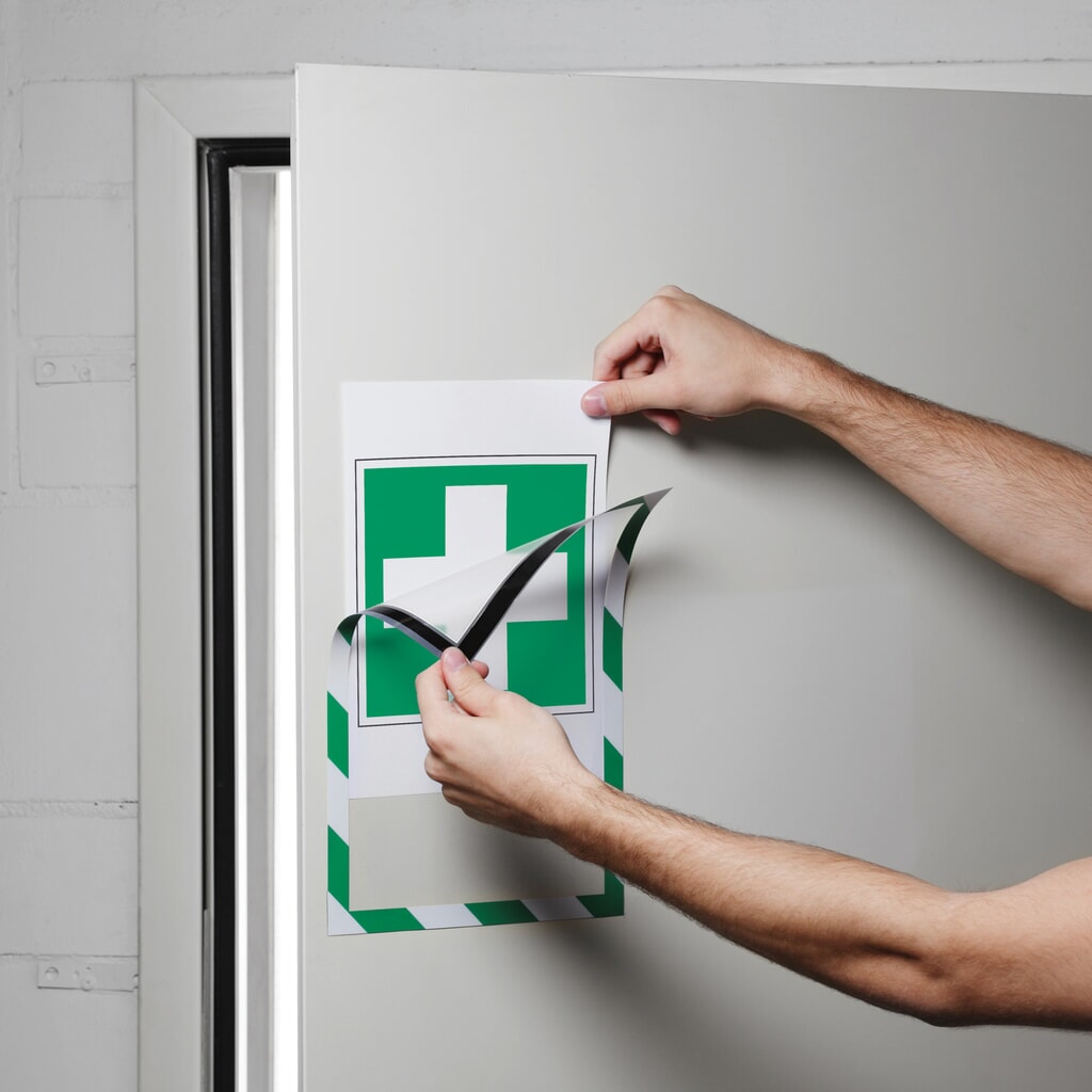 Číslo obrázku produktu 4: Magnetický rám DURABLE DURAFRAME® Security, DIN A4, zelená/bílá