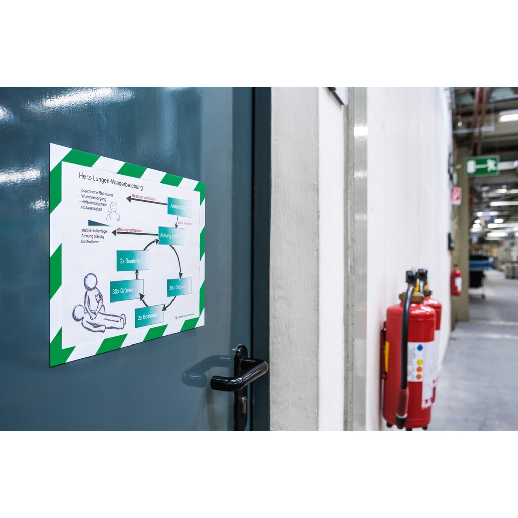 Číslo obrázku produktu 7: Magnetický rám DURABLE DURAFRAME® Security, DIN A4, zelená/bílá