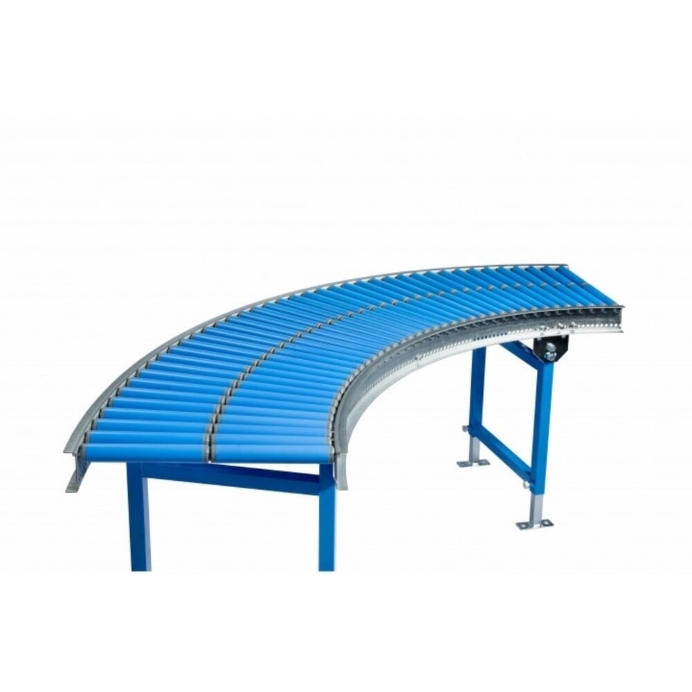 Číslo obrázku produktu 2: Malý válečkový dopravník, plastové válečky, oblouk 45°, závitová osa, Ø 30 mm, šířka dopravníku 400 mm