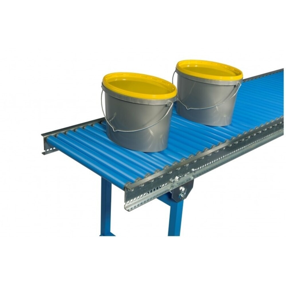 Číslo obrázku produktu 4: Malý válečkový dopravník s plastovými válečky, závitová osa, Ø 30 mm, DxŠ 3000 x 600 mm