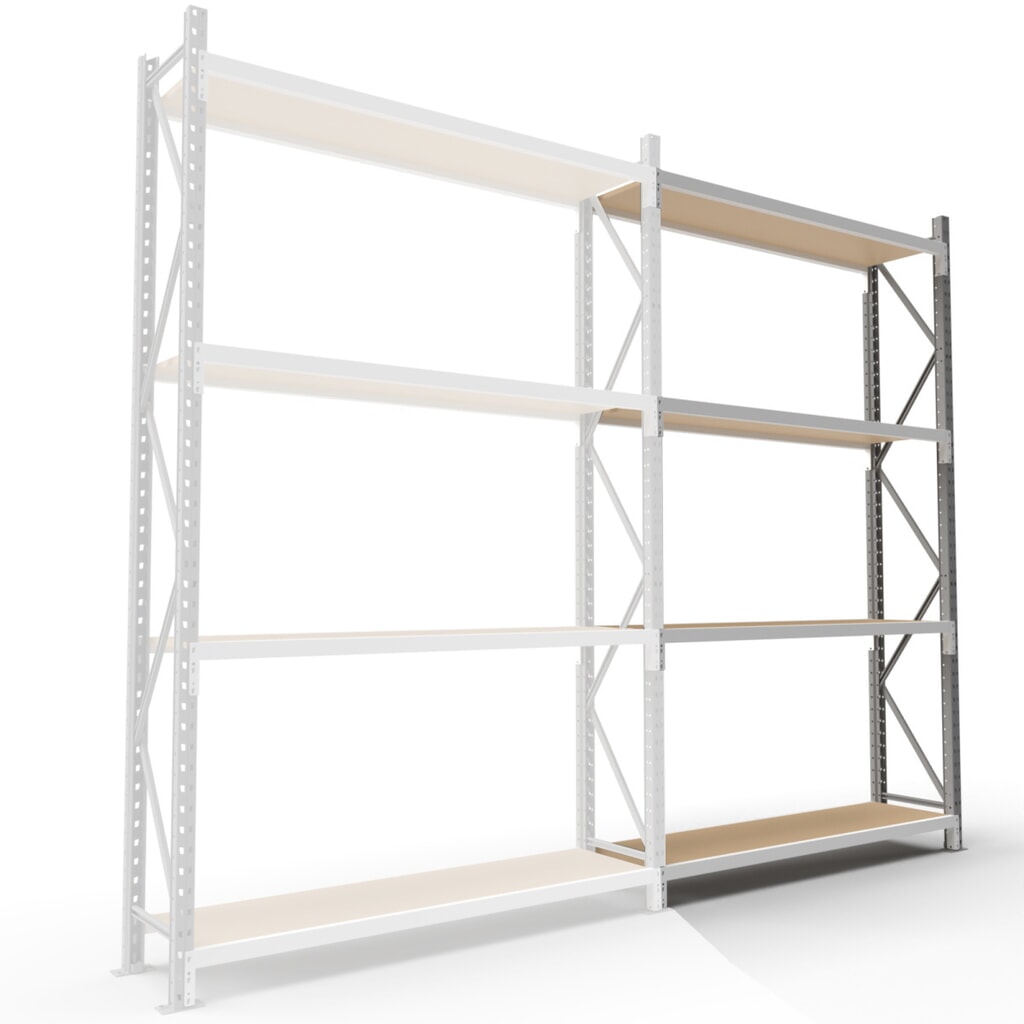 Obrázek produktu: ManOrga Široký regál s dřevotřískovými deskami, přídavné pole, VxŠxH 2500 x 1800 x 600 mm