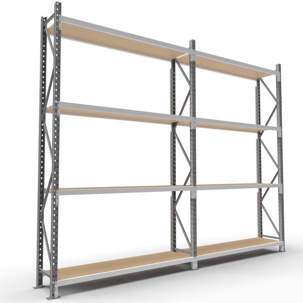 Číslo obrázku produktu 8: ManOrga Široký regál s dřevotřískovými deskami, přídavné pole, VxŠxH 2500 x 1800 x 800 mm