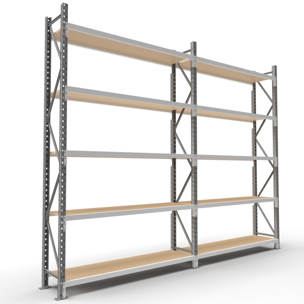 ManOrga Široký regál s dřevotřískovými deskami, přídavné pole, VxŠxH 3000 x 1800 x 600 mm Číslo obrázku produktu 9: ManOrga Široký regál s dřevotřískovými deskami, přídavné pole, VxŠxH 3000 x 1800 x 600 mm