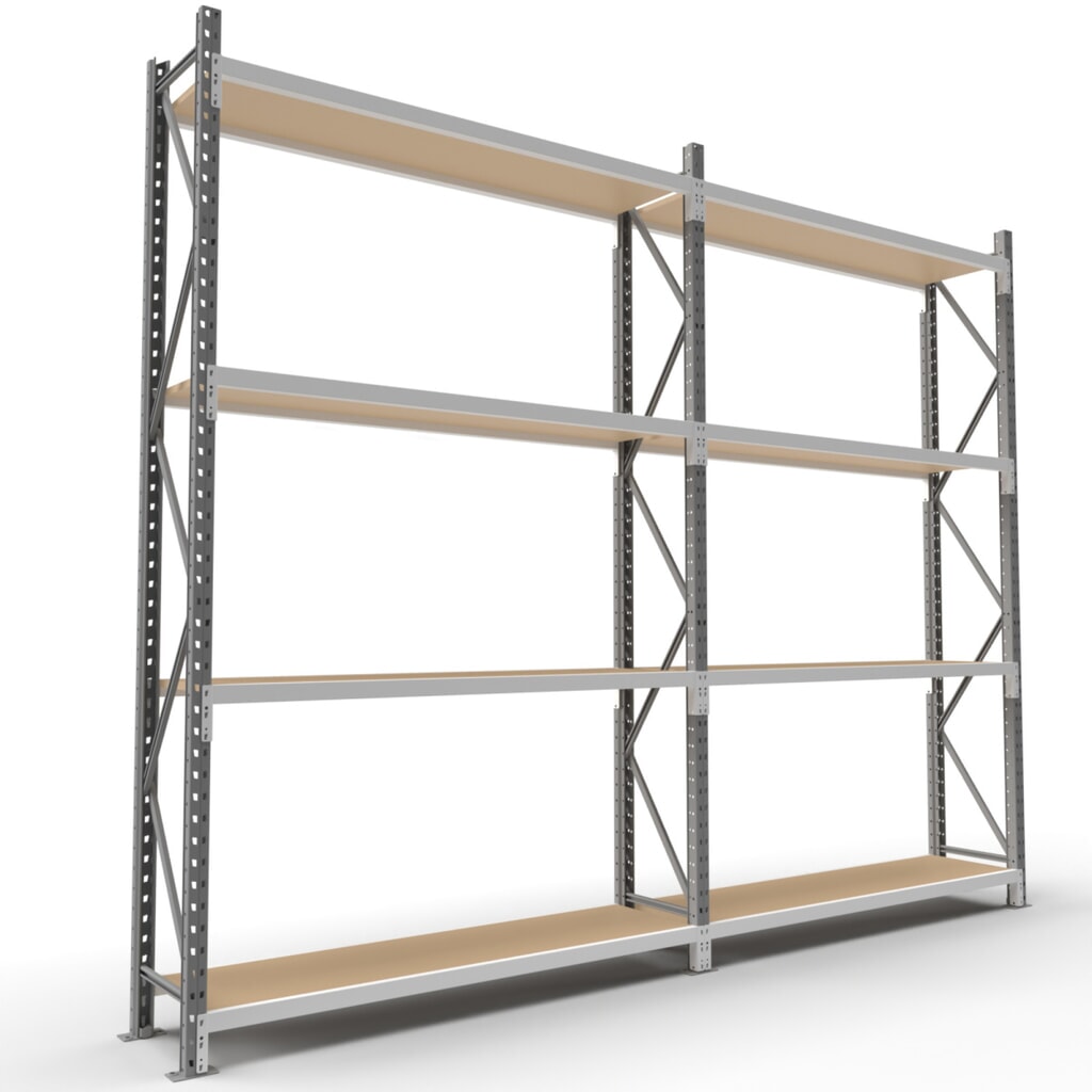 ManOrga Široký regál s dřevotřískovými deskami, základní pole, VxŠxH 2500 x 1800 x 600 mm Číslo obrázku produktu 8: ManOrga Široký regál s dřevotřískovými deskami, základní pole, VxŠxH 2500 x 1800 x 600 mm