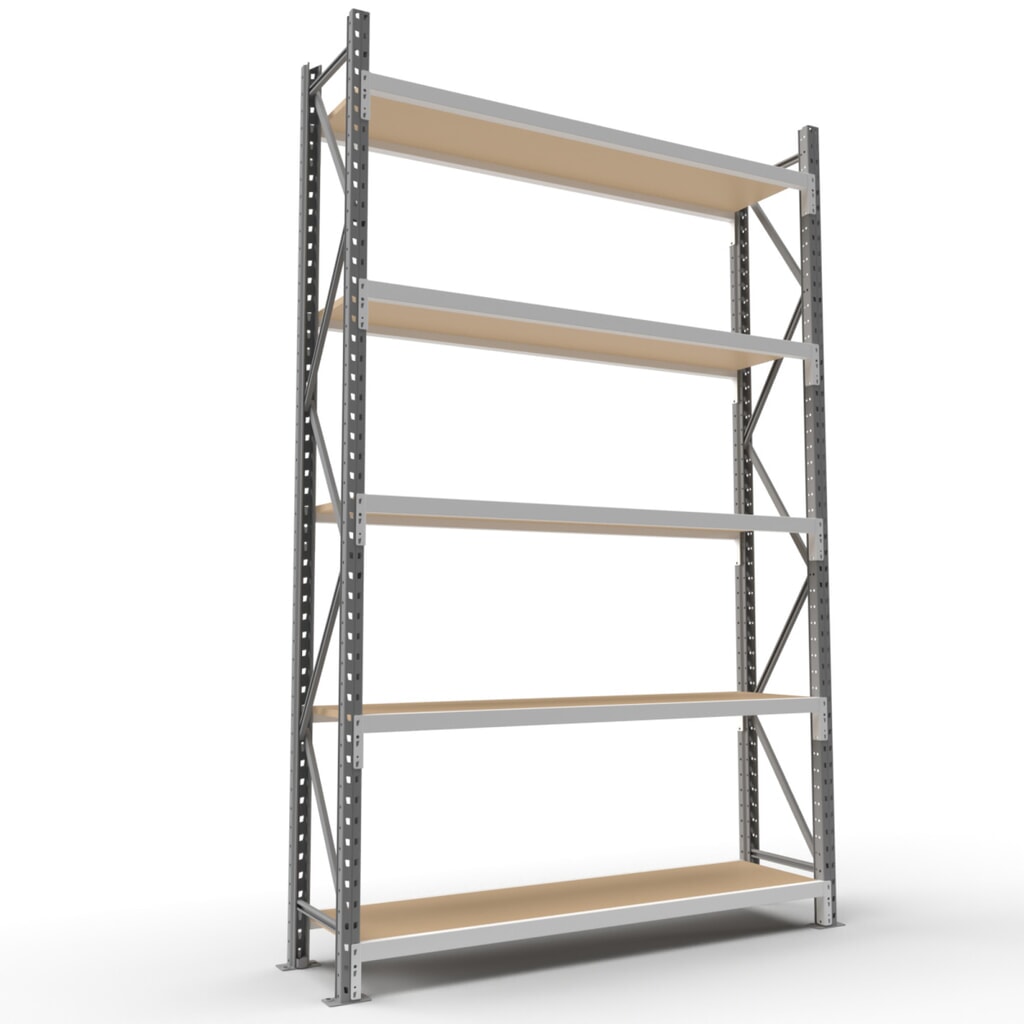 Obrázek produktu: ManOrga Široký regál s dřevotřískovými deskami, základní pole, VxŠxH 3000 x 1800 x 600 mm