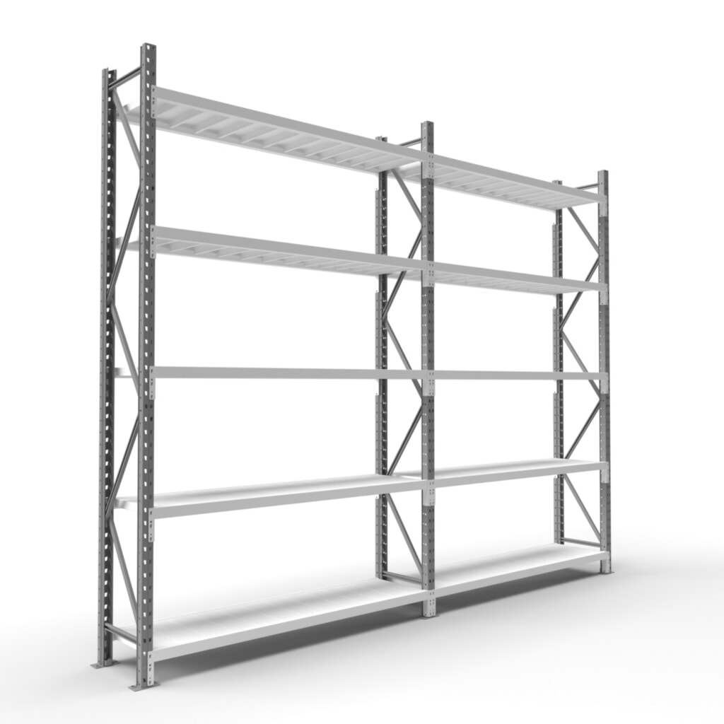 ManOrga Široký regál s ocelovými panely, přídavné pole, VxŠxH 3000 x 1800 x 600 mm Číslo obrázku produktu 4: ManOrga Široký regál s ocelovými panely, přídavné pole, VxŠxH 3000 x 1800 x 600 mm