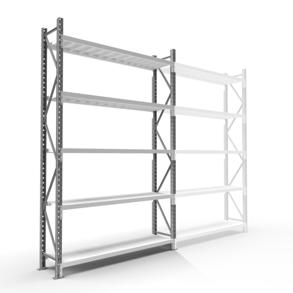 ManOrga Široký regál s ocelovými panely, základní pole, VxŠxH 3000 x 1800 x 600 mm Číslo obrázku produktu 5: ManOrga Široký regál s ocelovými panely, základní pole, VxŠxH 3000 x 1800 x 600 mm