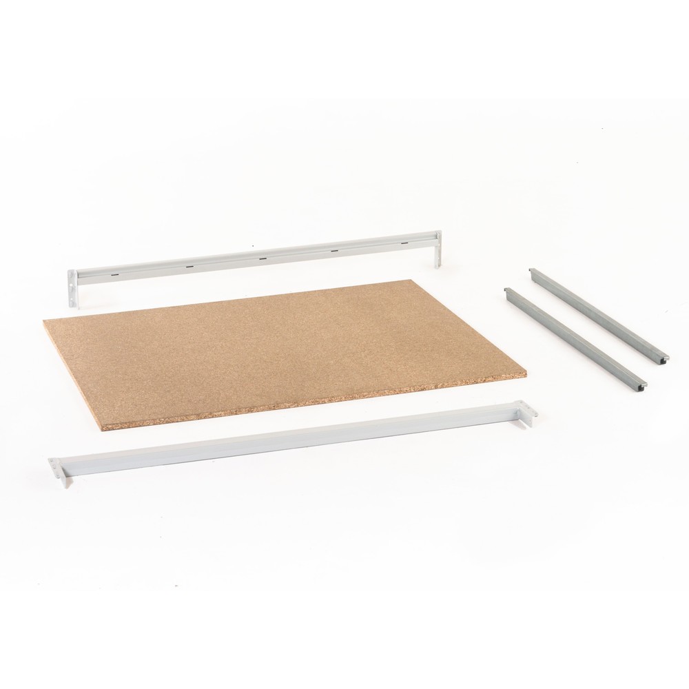 Číslo obrázku produktu 7: ManOrga Široký regál s dřevotřískovými deskami, přídavné pole, grafitová šedá / světle šedá, VxŠxH 2500 x 1500 x 600 mm