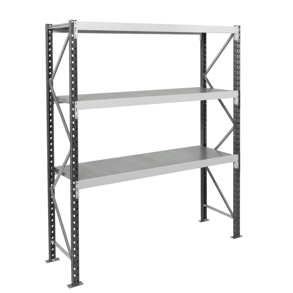 Široký regál ManOrga s ocelovými panely, základní pole, nosnost police 710 kg, VxŠxH 2 500 x 2 250 x 600 mm Číslo obrázku produktu 8: Široký regál ManOrga s ocelovými panely, základní pole, nosnost police 710 kg, VxŠxH 2 500 x 2 250 x 600 mm