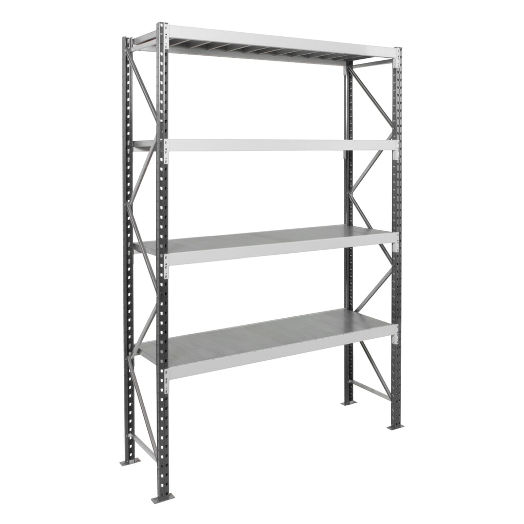 Obrázek produktu: Široký regál ManOrga s ocelovými panely, základní pole, nosnost police 710 kg, VxŠxH 3 000 x 2 250 x 600 mm