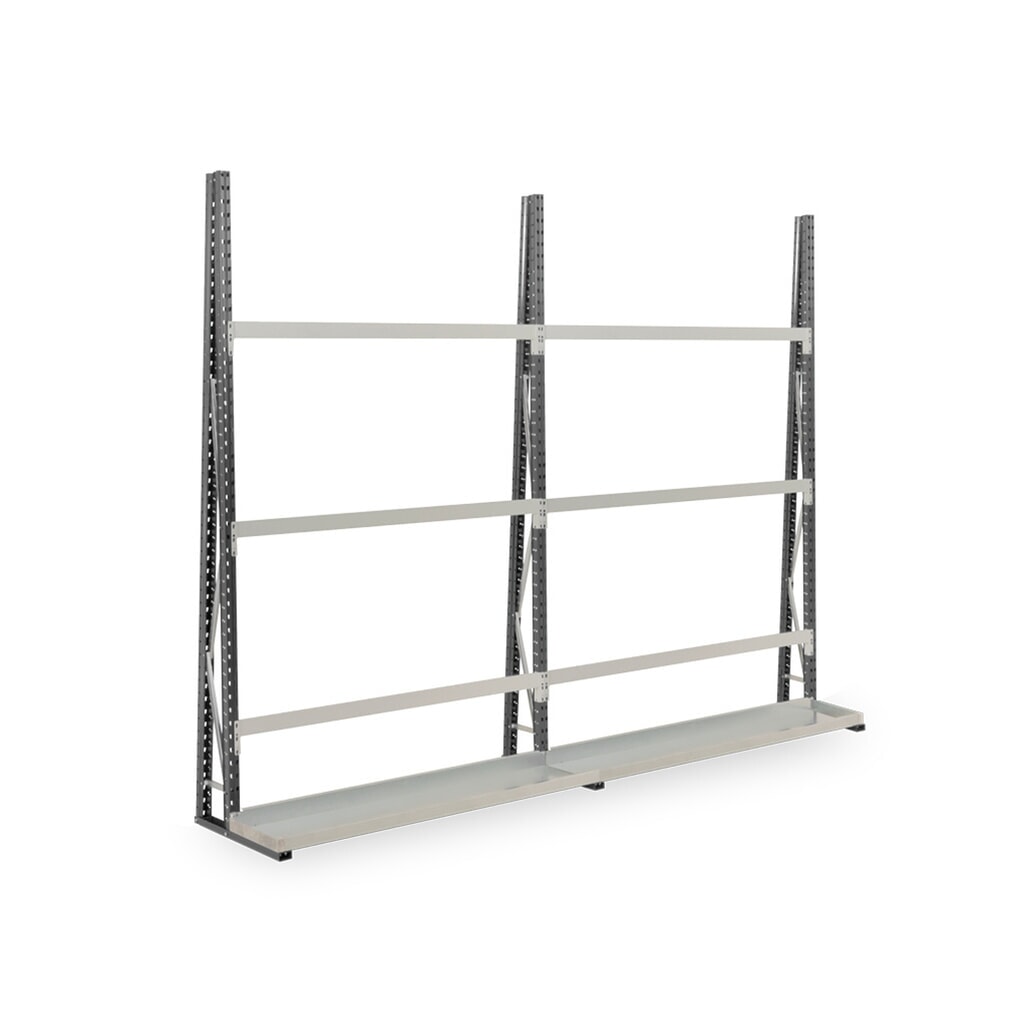 ManOrga Vertikální regál, oboustranný, přídavné pole, VxŠxH 2500 x 1800 x 680 mm Obrázek produktu: ManOrga Vertikální regál, oboustranný, přídavné pole, VxŠxH 2500 x 1800 x 680 mm
